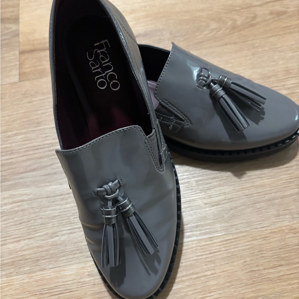Franco Sarto Charcoal Tassel Loafers